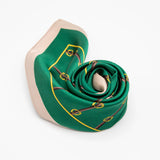 leez silk scarf green