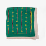 leez silk scarf green