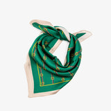 leez silk scarf green