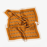 LEEZ Cider Belt Print Square Silk Scarf