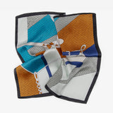 LEEZ Assorted-colors Print Square Silk Scarf