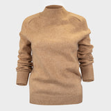 Women Cashmere Turtleneck Brown Sweater