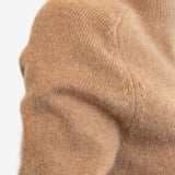 Women Cashmere Turtleneck Brown Sweater